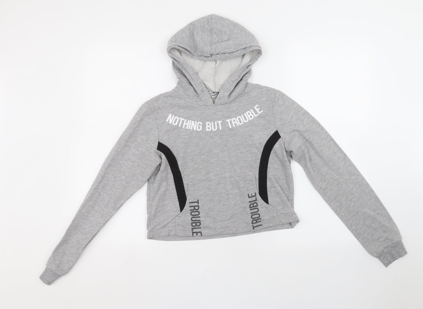 Select Womens Grey   Pullover Hoodie Size 12