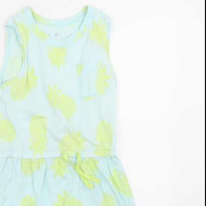 Gap Girls Blue Polka Dot  A-Line  Size M