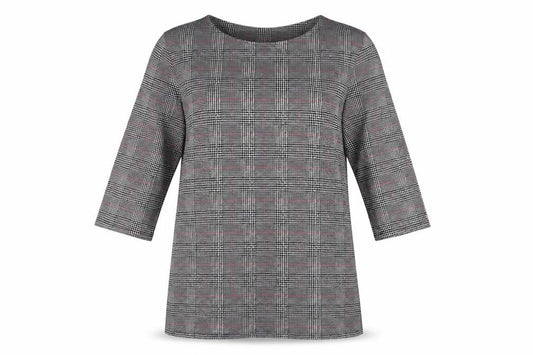 F&F Womens Grey Check  A-Line  Size 10