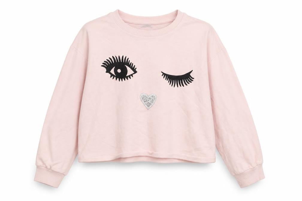 River Island Girls Pink   Pullover Sweatshirt Size 10 Years