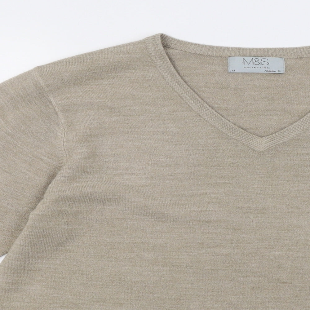 Marks and Spencer Mens Beige   Pullover Sweatshirt Size M