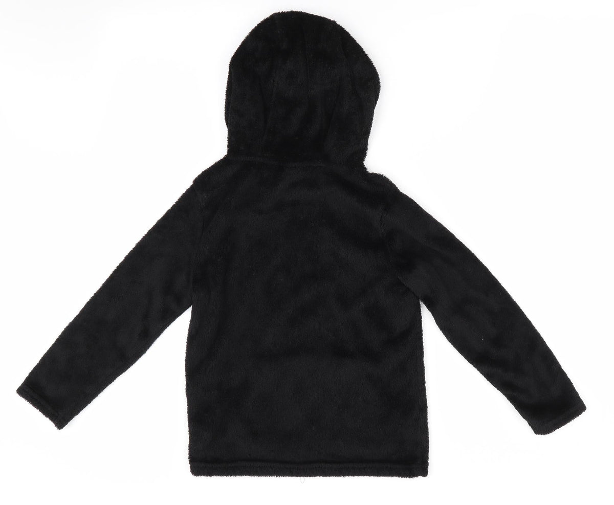 Florence and Fred Girls Black   Pullover Hoodie Size 7-8 Years  - Fluffy texture