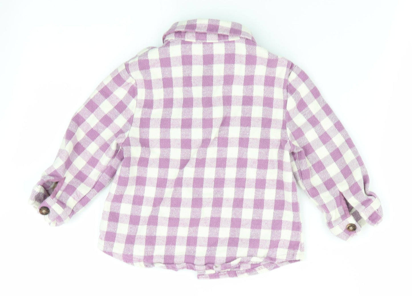 George Girls Purple Check  Basic Button-Up Size 2-3 Years