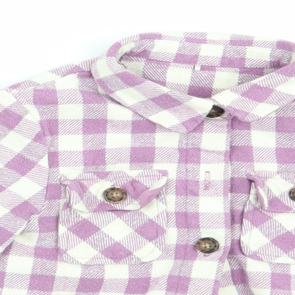 George Girls Purple Check  Basic Button-Up Size 2-3 Years