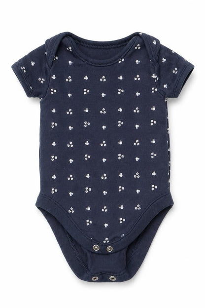 Disney Baby at George Girls Blue Floral  Romper One-Piece Size 0-3 Months