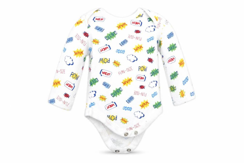 PEP & CO Boys White   Romper One-Piece Size 0-3 Months  - Text Print
