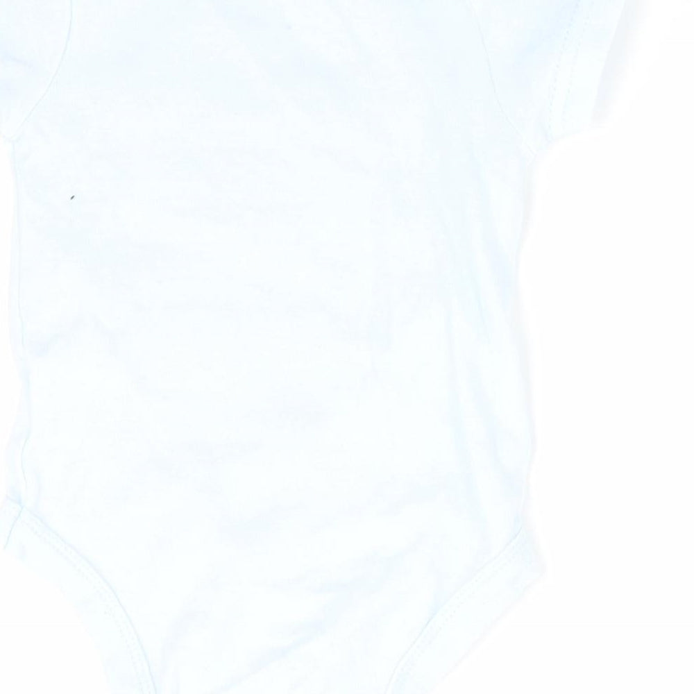 Moon & Stars Boys Blue Animal Print  Romper One-Piece Size 0-3 Months  - Lion I'm Roarly Cute
