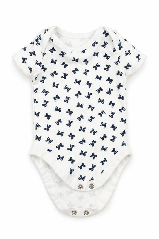 Disney Baby at George Girls White Animal Print  Romper One-Piece Size 0-3 Months  - Butterflies print