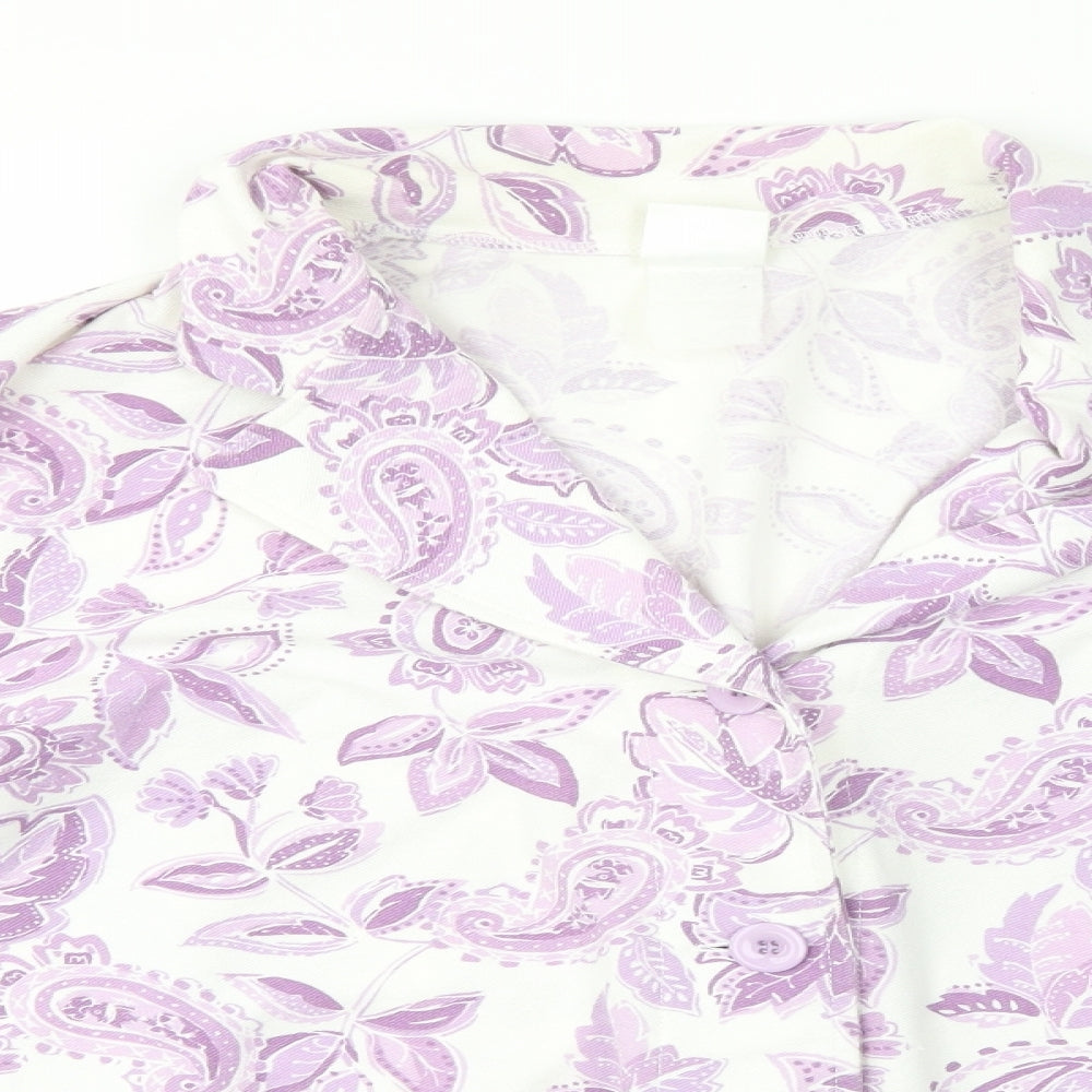 Preworn Womens Purple Floral  Cardigan Jumper Size L