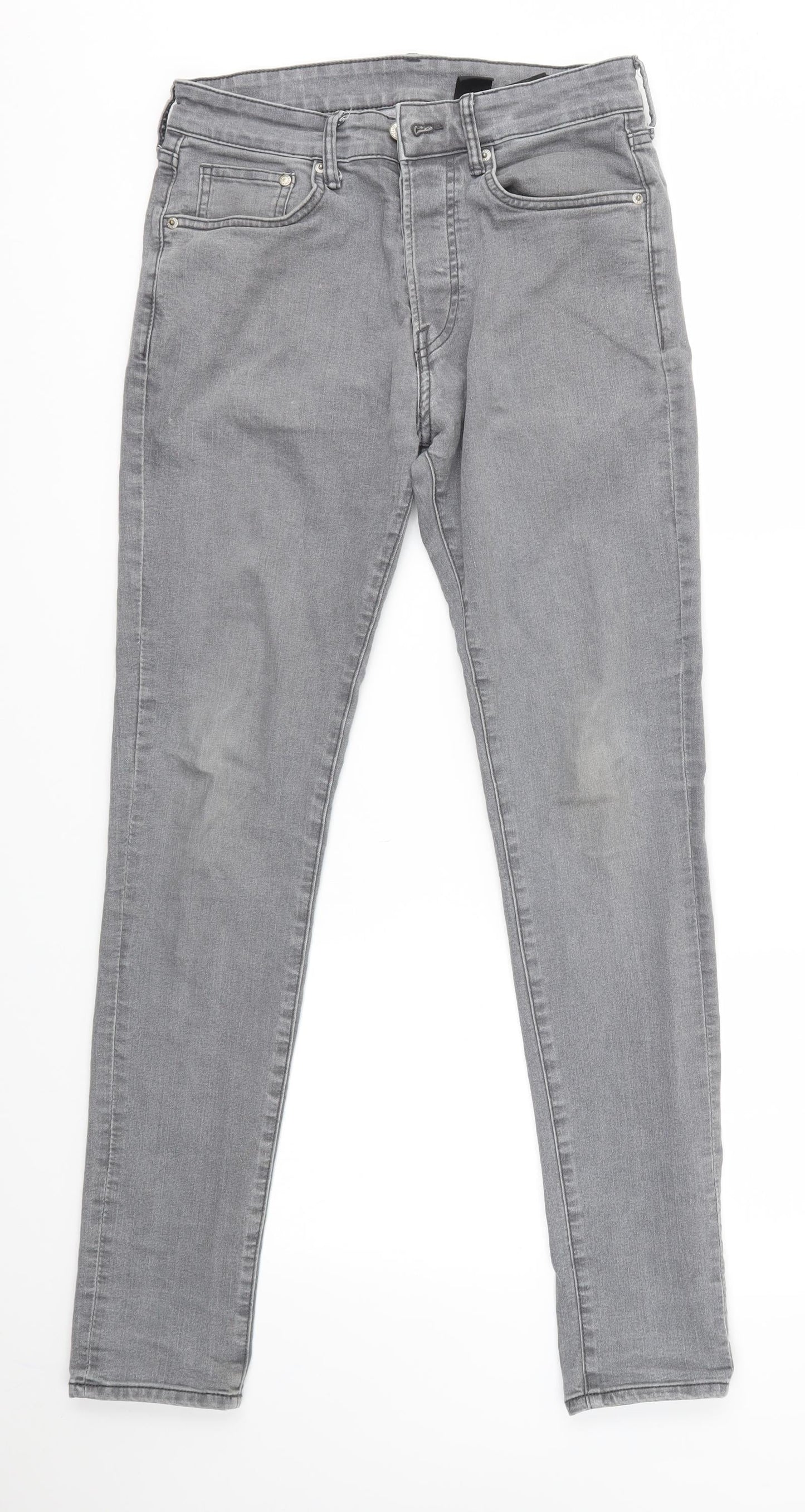 H&M Womens Grey   Skinny Jeans Size 30 in L30 in