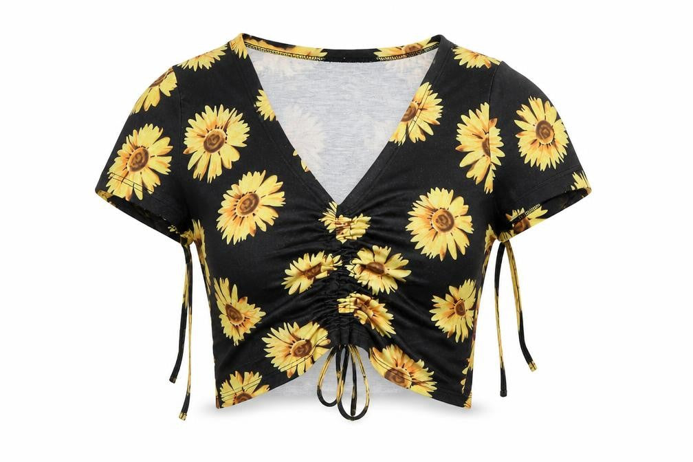SheIn Womens Multicoloured Floral  Basic Blouse Size S