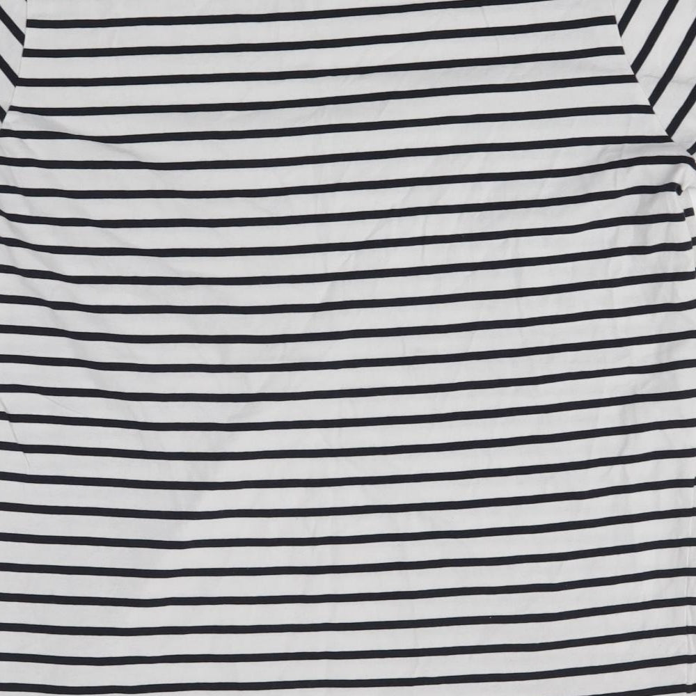 Saxnet Womens Multicoloured Striped  Basic T-Shirt Size L