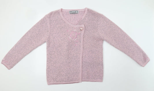 Amolretti Womens Pink   Cardigan Jumper Size XL