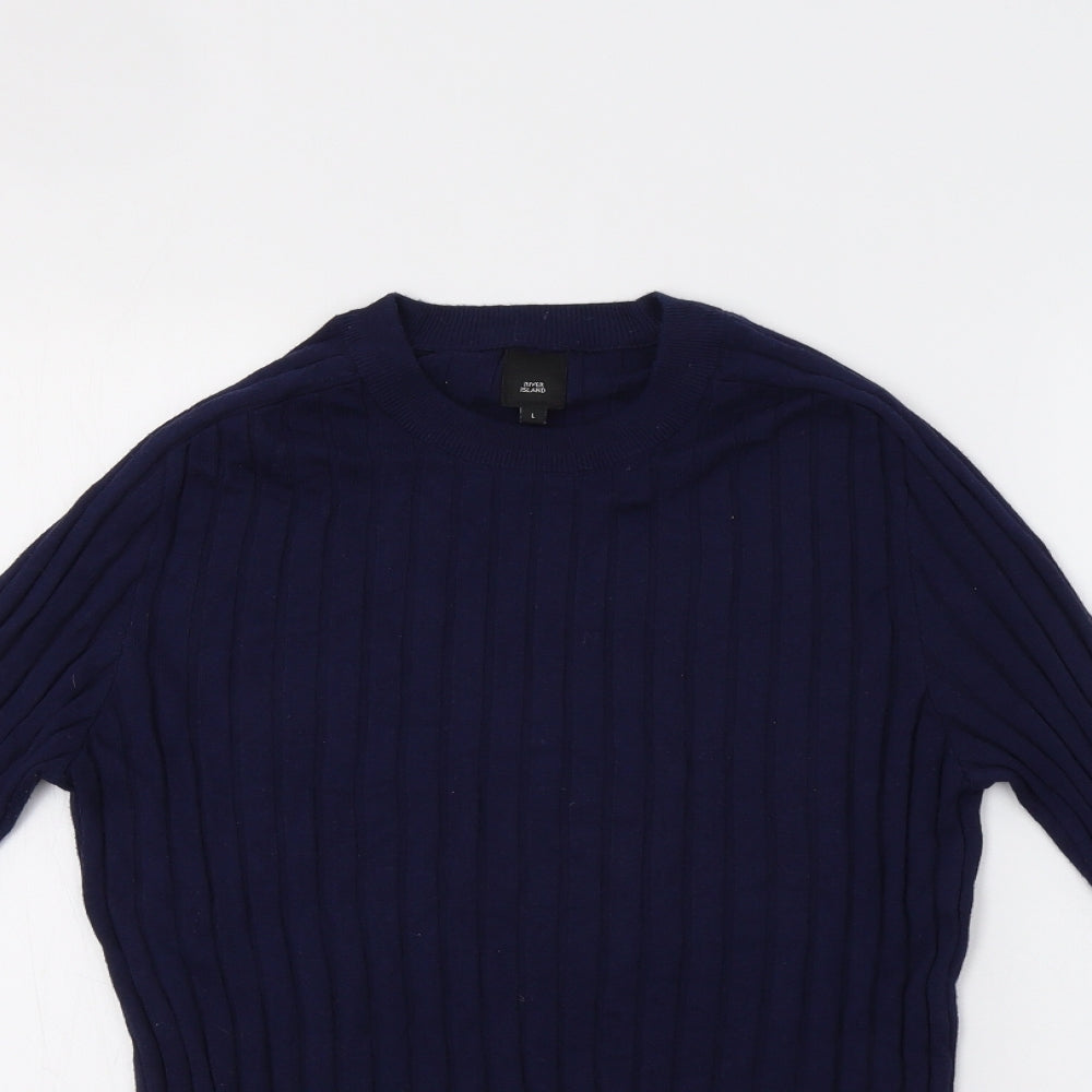 River Island Womens Blue   Pullover Jumper Size L