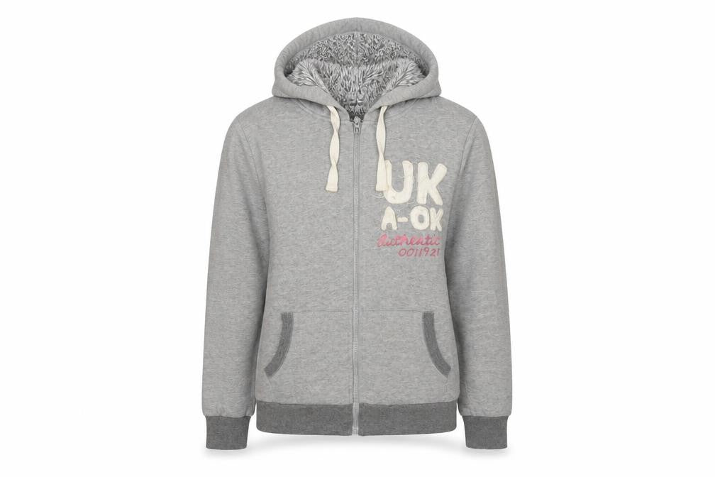 NMew Look Womens Grey   Full Zip Hoodie Size 14