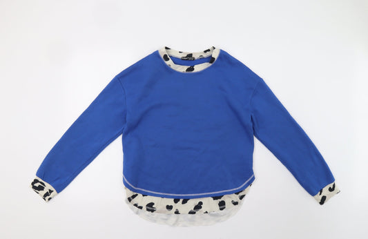SheIn Womens Blue   Pullover Sweatshirt Size L