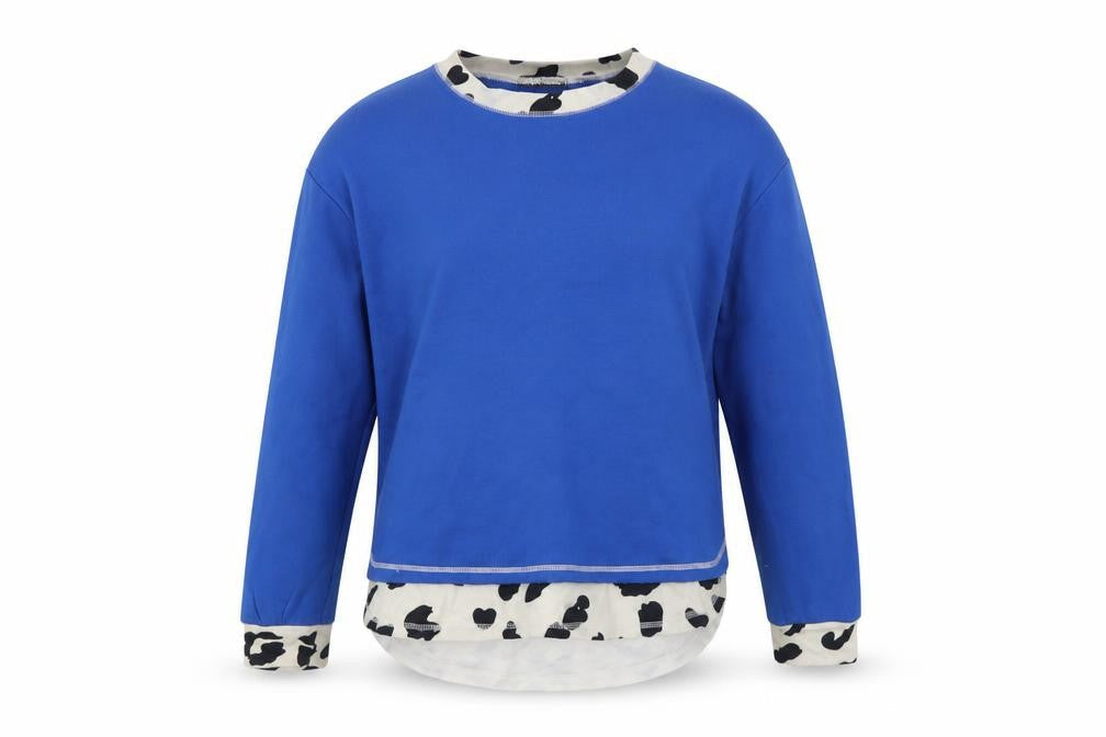 SheIn Womens Blue   Pullover Sweatshirt Size L