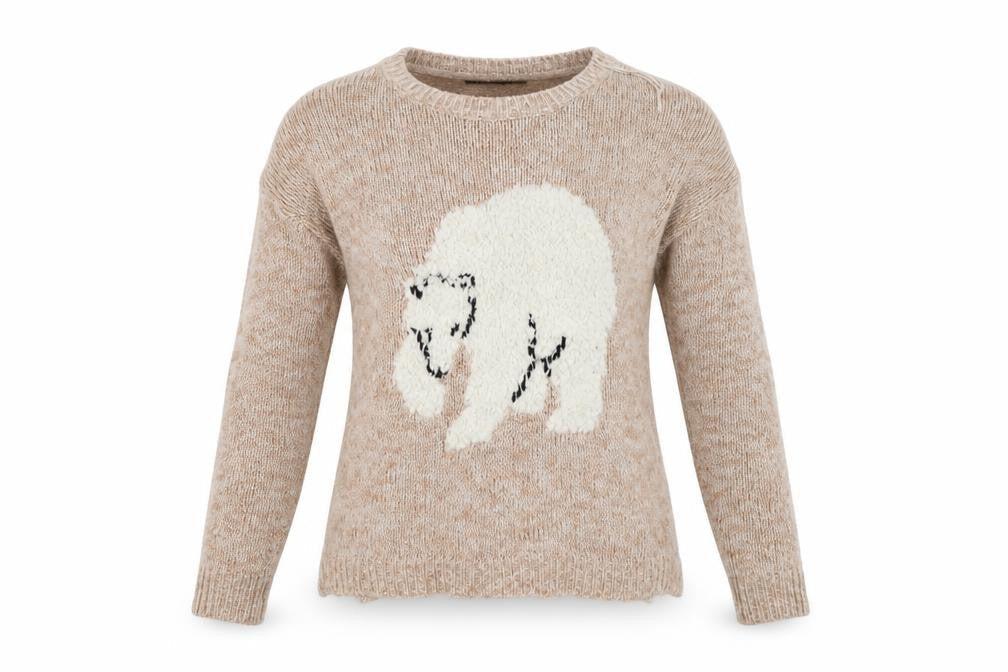 Internacionale Womens Beige   Pullover Jumper Size 10  - Bear