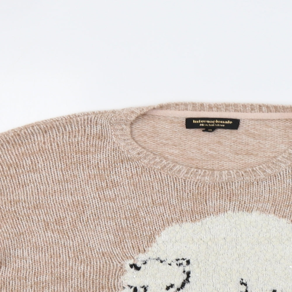 Internacionale Womens Beige   Pullover Jumper Size 10  - Bear