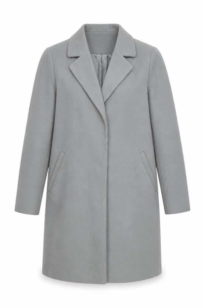 New Look Womens Grey   Motorcycle Jacket Coat Size 10