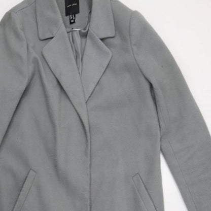 New Look Womens Grey   Motorcycle Jacket Coat Size 10