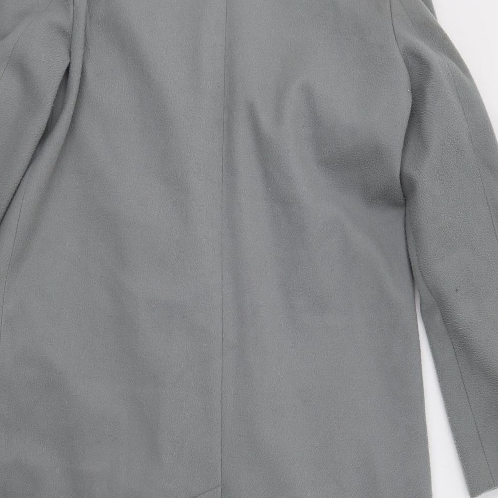 New Look Womens Grey   Motorcycle Jacket Coat Size 10