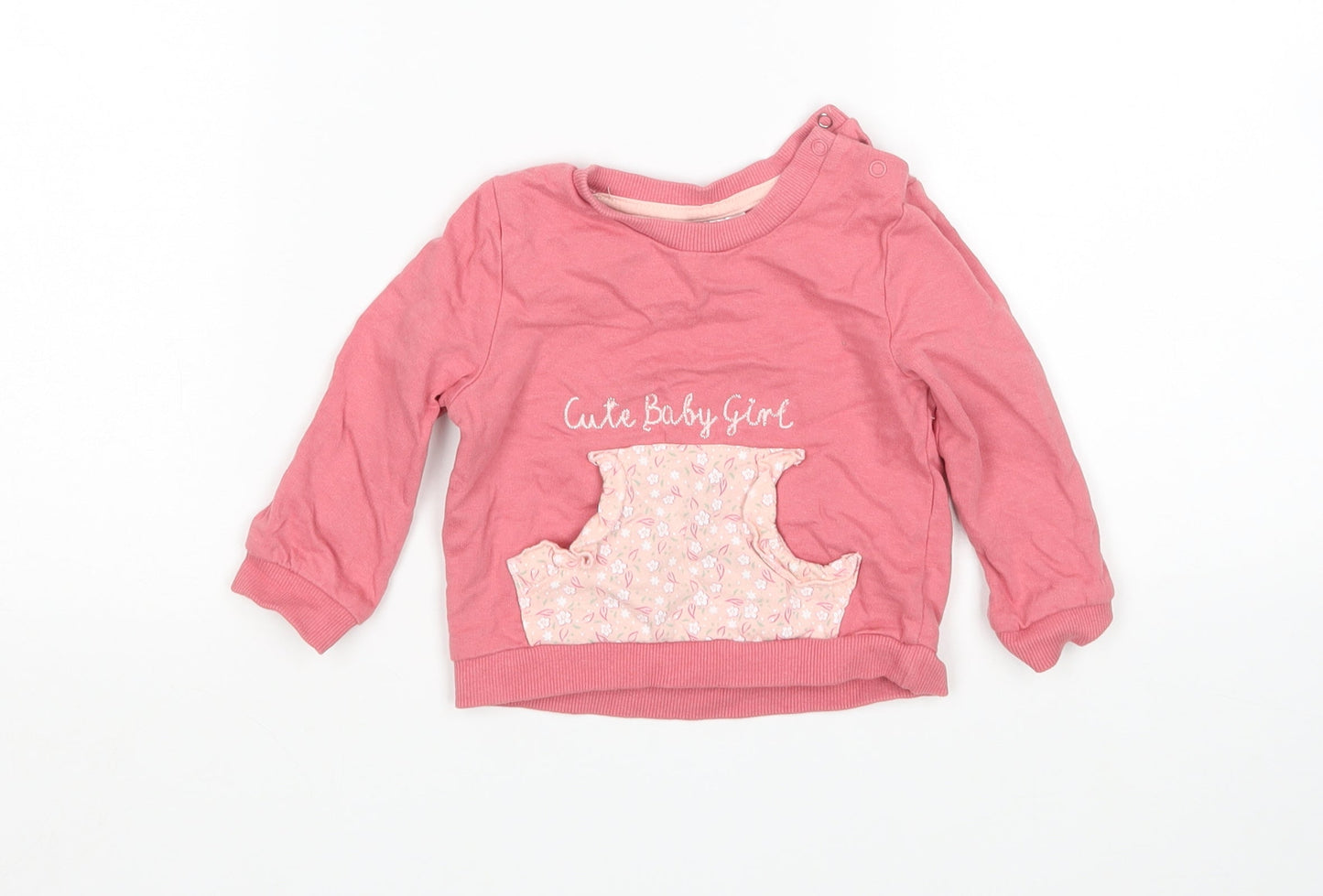 So Cute Girls Pink   Pullover Jumper Size 6-9 Months