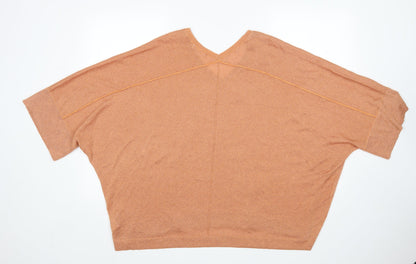 Next Womens Orange   Pullover Jumper Size XL