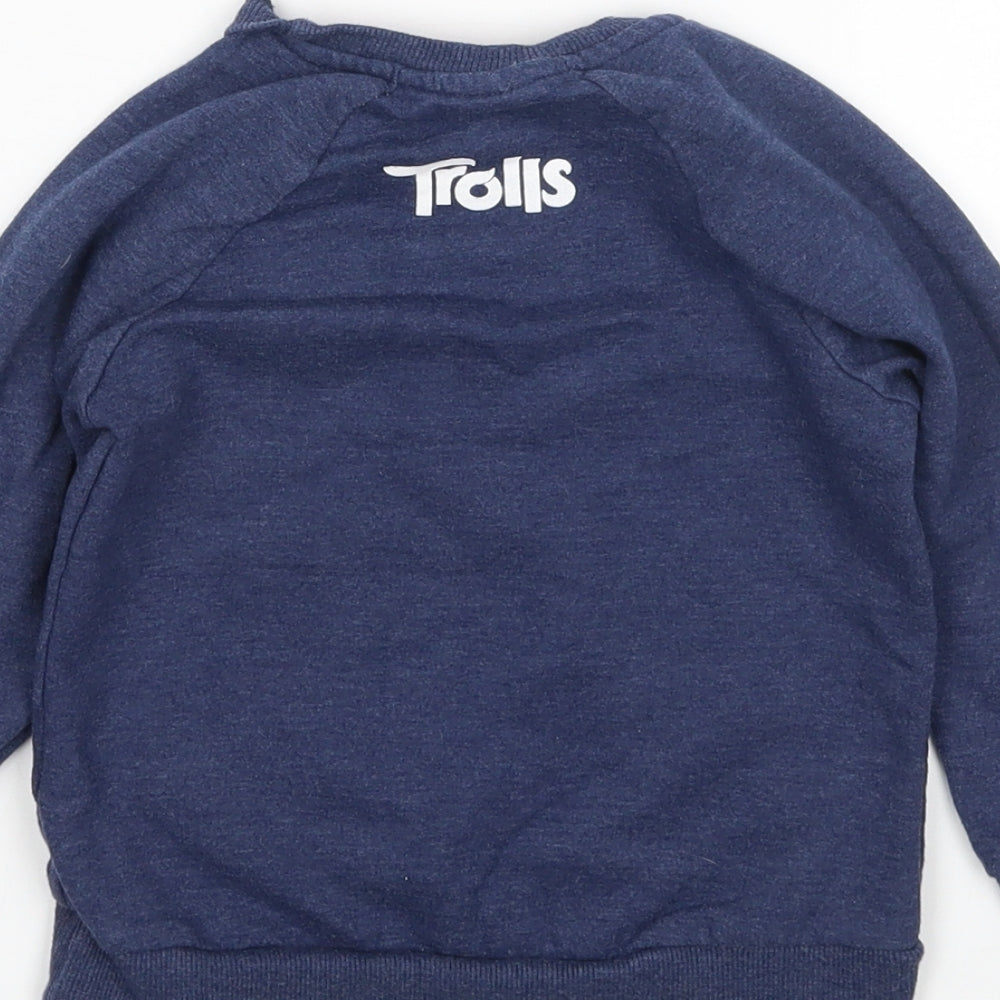 Character  Girls Blue   Pullover Sweatshirt Size 4 Years  - Trolls