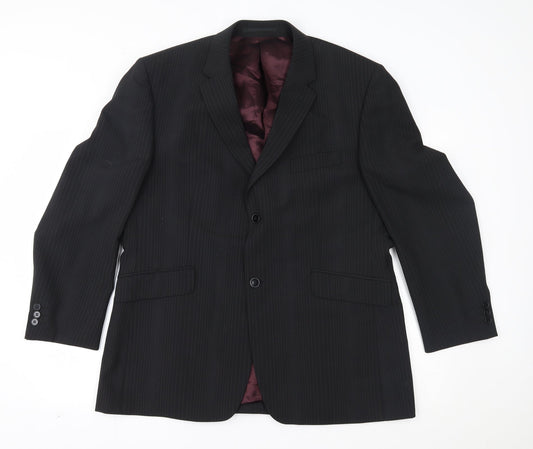 Burton Mens Black Striped  Jacket Blazer