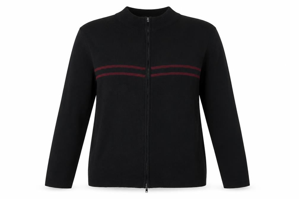 Preworn Womens Black   Full Zip Jumper Size L
