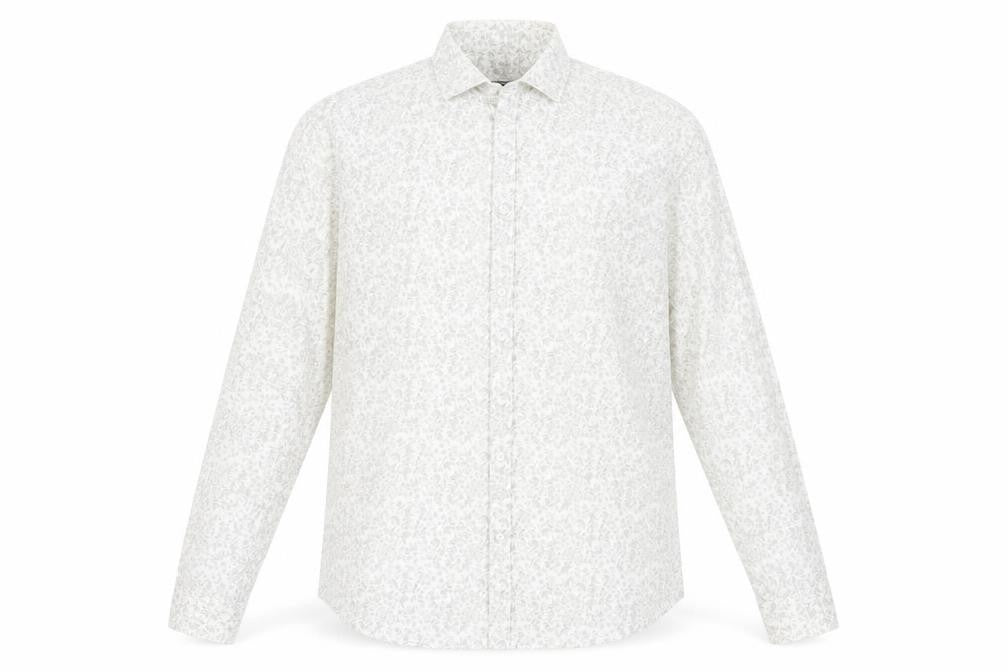 New Look Mens Grey Floral   Button-Up Size L