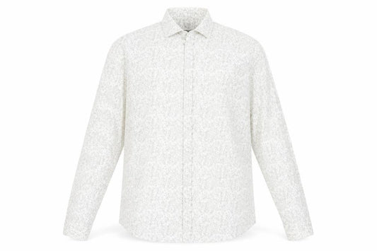 New Look Mens Grey Floral   Button-Up Size L
