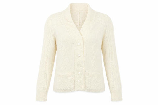 Preworn Womens Ivory   Cardigan Jumper One Size