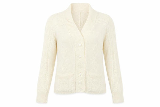 Preworn Womens Ivory   Cardigan Jumper One Size