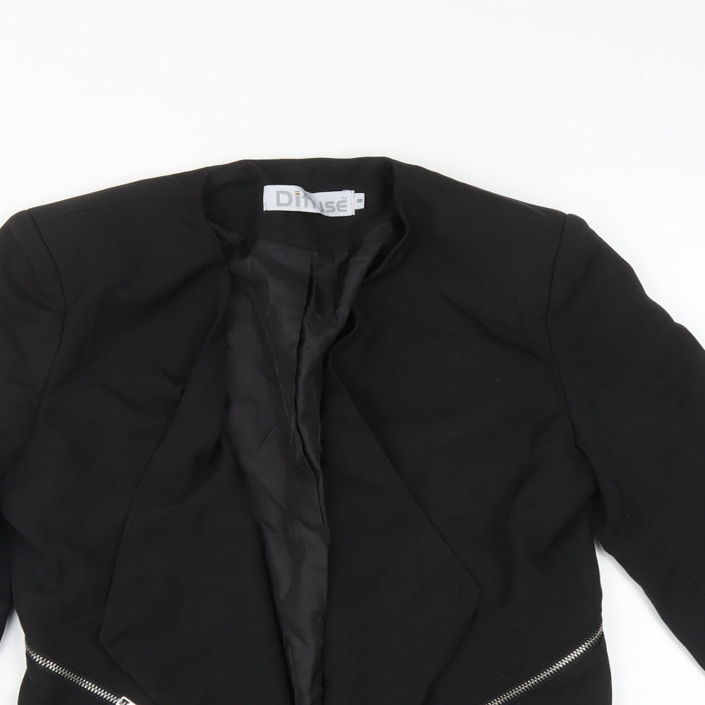 DIFFUSE Womens Black   Jacket Blazer Size 8