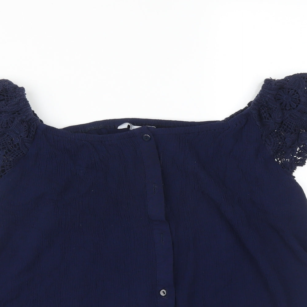 Red Herring Womens Blue   Basic T-Shirt Size 10