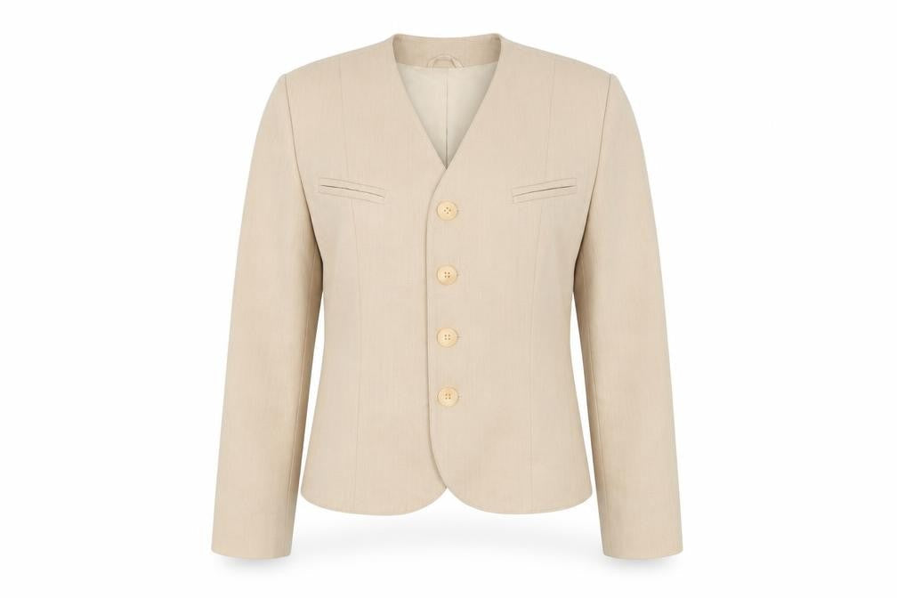 Precis Womens Beige   Jacket Suit Jacket Size 14