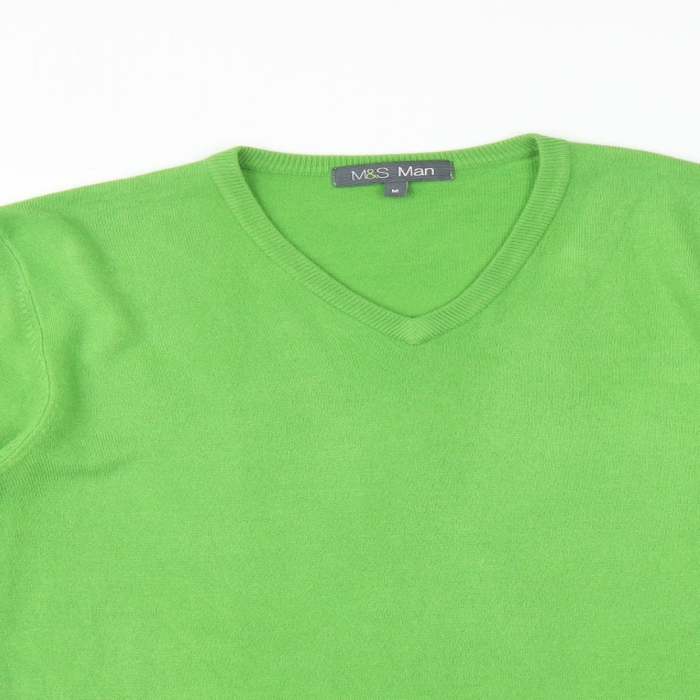 M&S Mens Green   Pullover Sweatshirt Size M