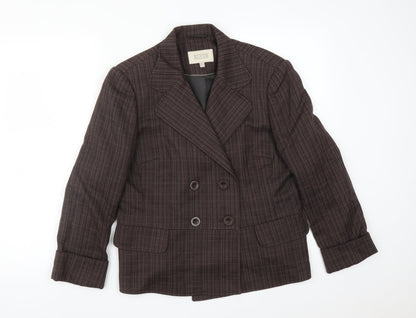 Next Womens Brown Check  Jacket Suit Jacket Size 16