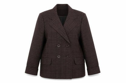 Next Womens Brown Check  Jacket Suit Jacket Size 16
