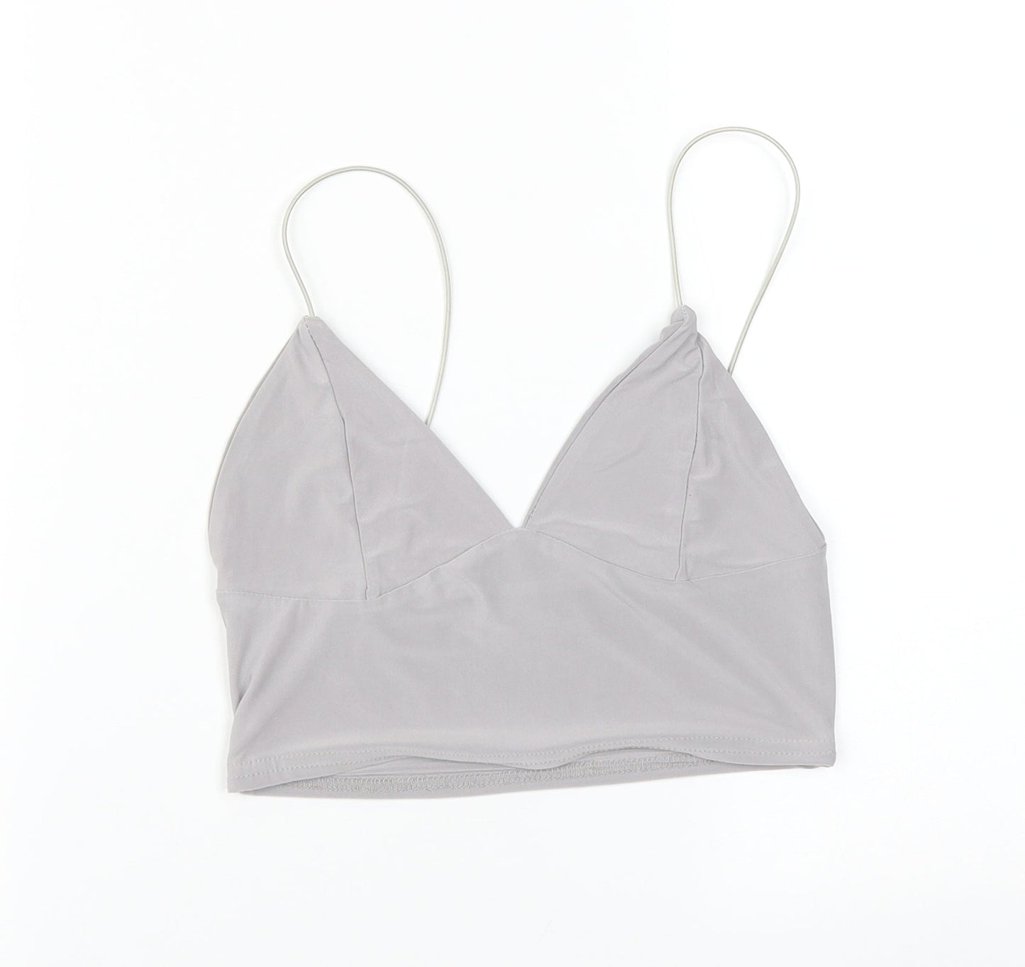 PRETTYLITTLETHING Womens Grey   Basic T-Shirt Size 8