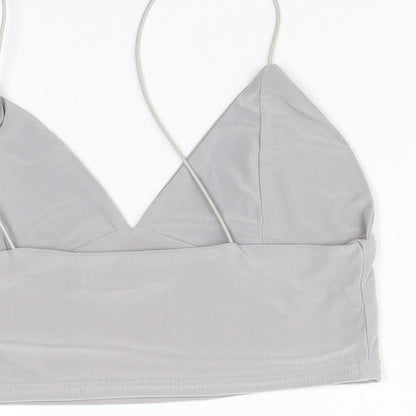 PRETTYLITTLETHING Womens Grey   Basic T-Shirt Size 8