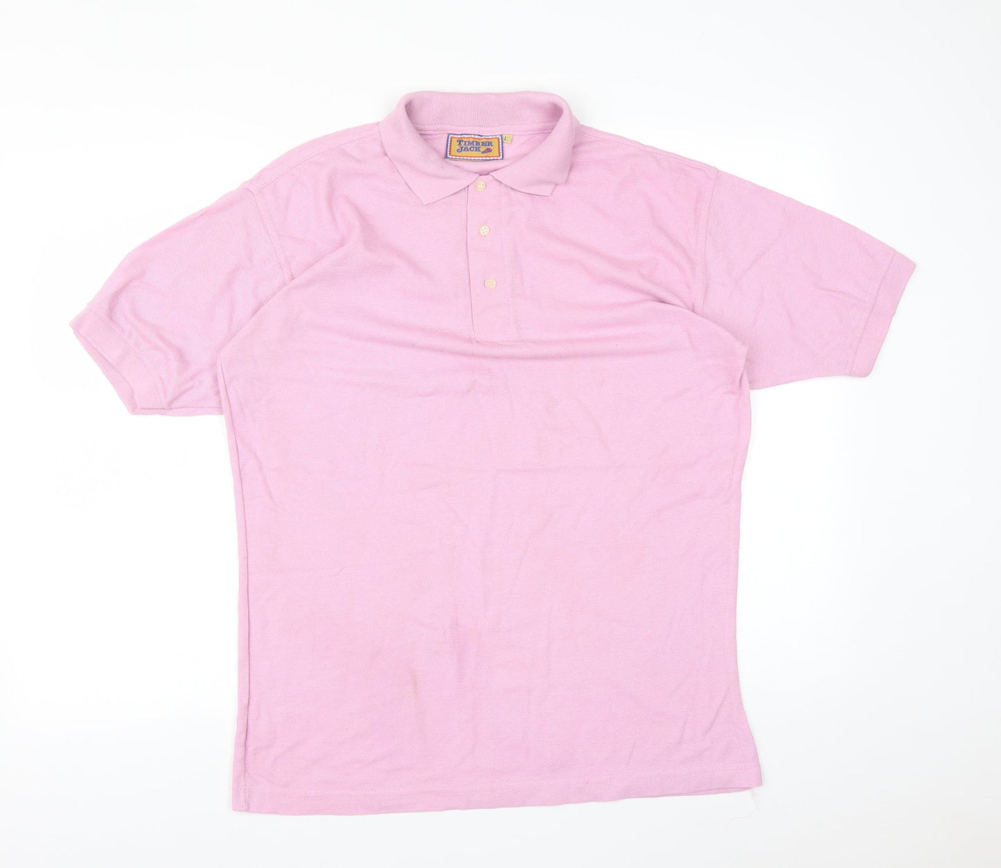 TIMBER JACK Womens Pink   Basic Polo Size L