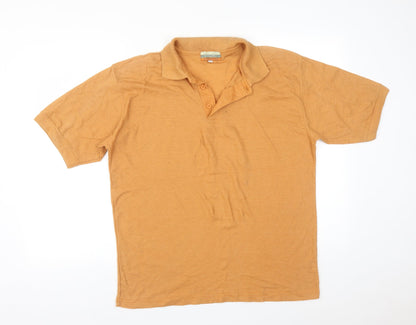 Fellini Mens Orange    Polo Size L
