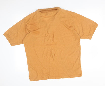 Fellini Mens Orange    Polo Size L