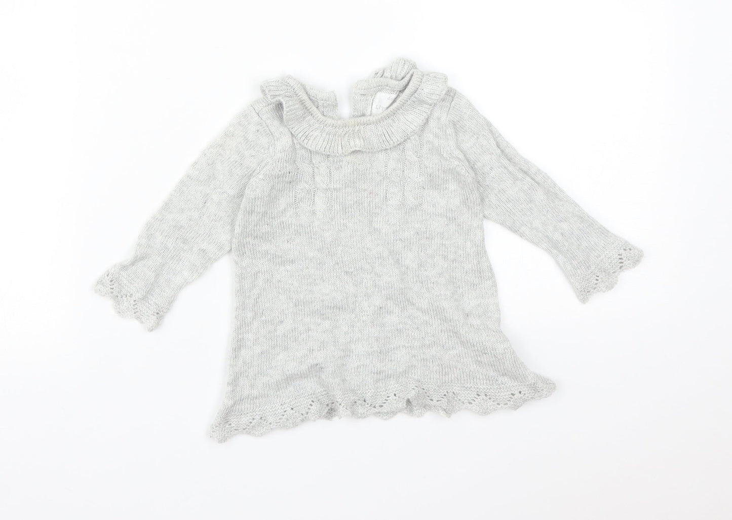 F&F Girls Grey   Basic T-Shirt Size 3-6 Months