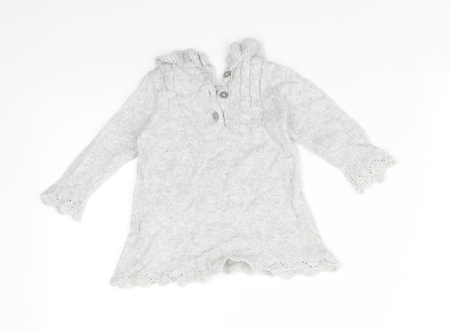 F&F Girls Grey   Basic T-Shirt Size 3-6 Months