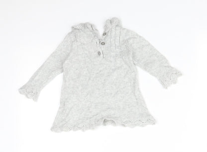 F&F Girls Grey   Basic T-Shirt Size 3-6 Months