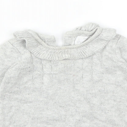 F&F Girls Grey   Basic T-Shirt Size 3-6 Months